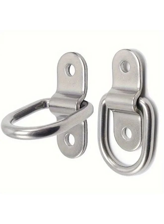 قطعتان من حلقات سحب الحاوية ذات الشكل D، خطاف أرضي، مجموعة إبزيم شبه دائري مثبت - Image 3