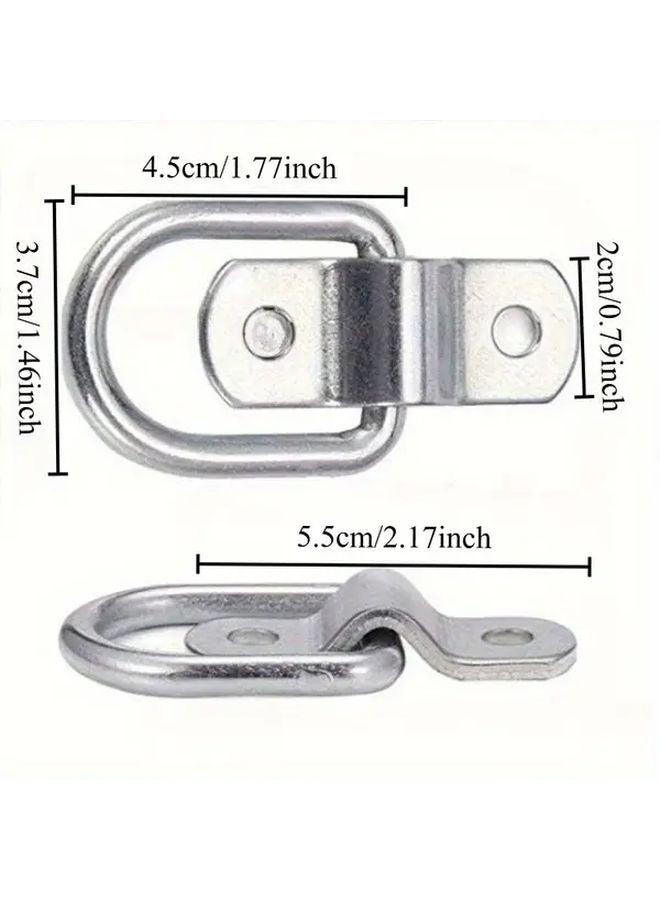قطعتان من حلقات سحب الحاوية ذات الشكل D، خطاف أرضي، مجموعة إبزيم شبه دائري مثبت - Image 4
