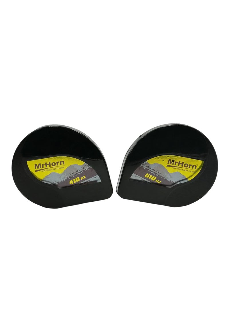 Generic MrHorn Dual Tone Car Horns 410Hz+510Hz, High-Quality Loud Horn Set, 112dB Sound, Easy Installation, 10-Min Quick Mounting Kit for Cars, SUVs, and Trucks  - Image 1
