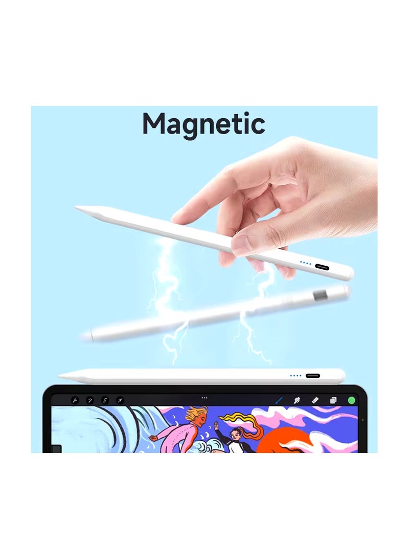 iPad Compatible Stylus (2018-2025) – Quick Charge, Palm Rejection, Tilt Sensitivity, Pixel Precision, Compatible with iPad Pro, Air, Mini, and Standard iPad Models - Image 4