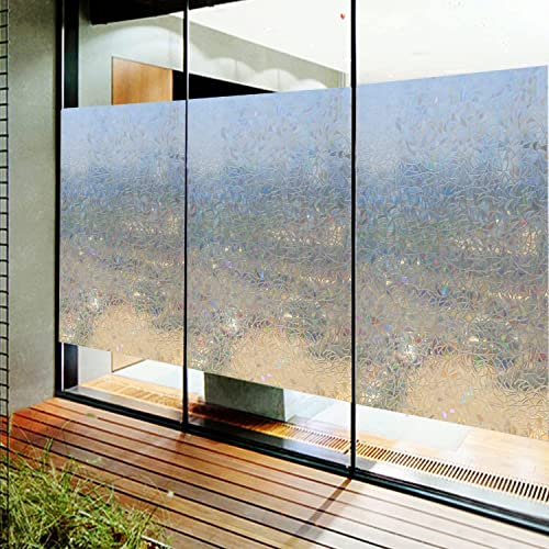 FRENYEAR Decorative Window Film | No Adhesive, Frosting Privacy Film for Glass Windows | Static Cling Frosted Window for Home, Office Bathroom | Living Room UV Protection (3D Film) - Image 2