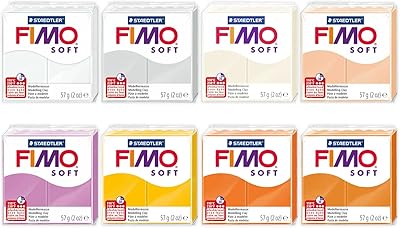 Fimo FIMO Soft & Effect Polymer Oven Modelling Clay - 57g - Set of 8 - The Easter Bunny Collection - Image 1