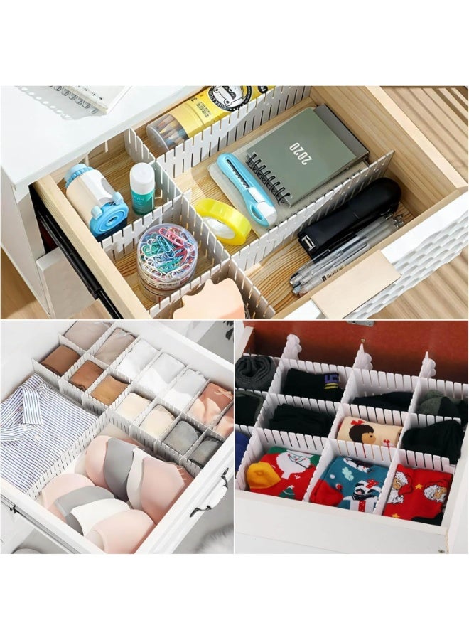 ChicAbode 10pcs الدرج منظم المقسمات 17 "x2.8" قابل للتعديل تخزين منظم الفاصل للجوارب، الملابس الداخلية، المكياج، المطبخ، خزانة - Image 5