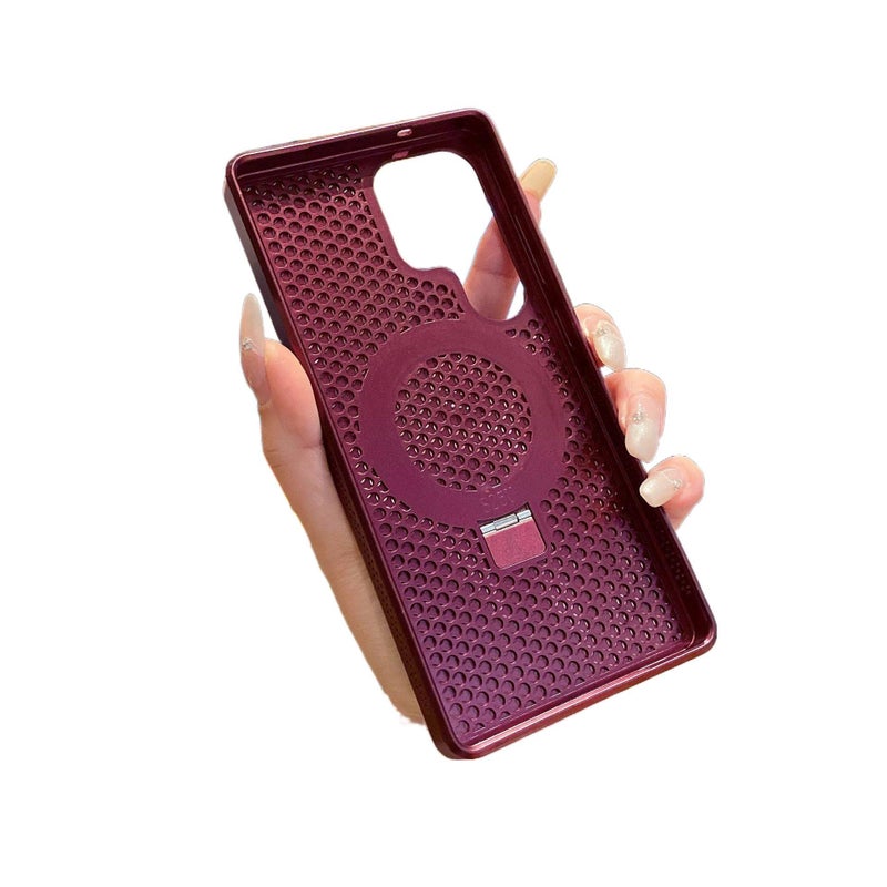 MagSafe Samsung Galaxy S22 Protective PC Case for Kickstand and Heat Dissipation in Desert Gold for Daily Use - Image 5