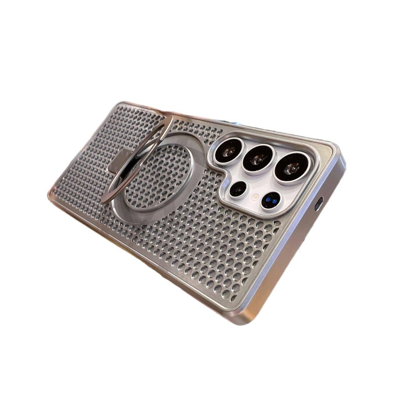 MagSafe Samsung Galaxy S22 Protective PC Case for Kickstand and Heat Dissipation in Desert Gold for Daily Use - Image 2