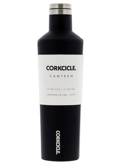 CORKCICLE Corkcicle Canteen - Triple Insulated Stainless Steel Water Bottle with Straw - Keeps Cold for 25  Hours and Hot for 12 Hours - Leakproof  Reusable  BPA-Free  Dishwasher Safe - Matte Black  750ml 25oz  - Image 1