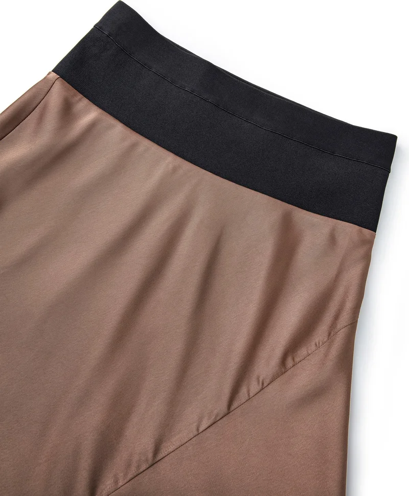 تويست Colorblock Satin Skirt