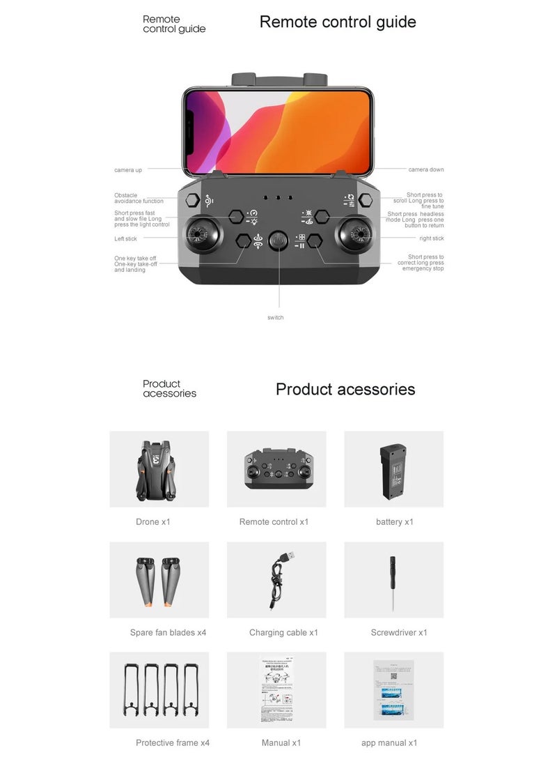 Z908 Pro Mini Dron 2.4G WIFI Drone 4k Professional Obstacle Avoidance Helicopter Remote Control Quadcopter RC Dron UAV Toys (3 Batteries)