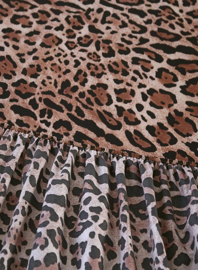 SDY 4PCS Leopard Bedding Sheets Full Size Leopard Print Sheet Set Included 1 Fitted Sheet with 14'' Deep Pocket + 1 Top Flat Sheet + 2 Pillowcases for Kids Boys Girls (Leopard,Full)… - Image 4