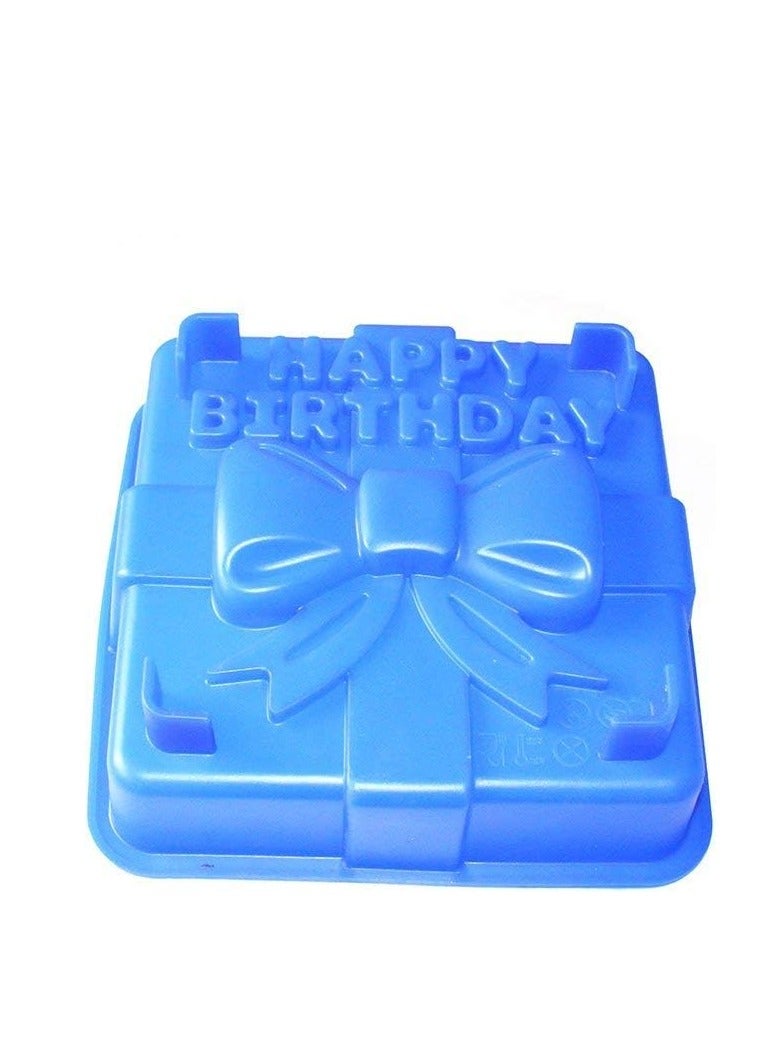 X-Haibei 8-inch Happy Birthday Gift Box Cake Pan Pizza Gelatinas Baking Silicone Square Mold - Image 3