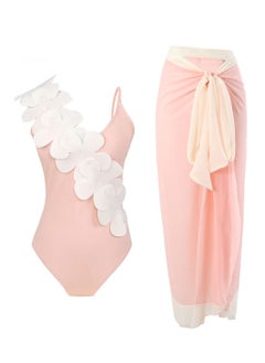 2pcs one piece swimsuit lace up swimsuit skirt swimsuit set
