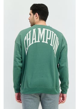 Champion Men Baggy Fit Long Sleeve Outdoor Sweatshirts, Sage Green  - Image 3
