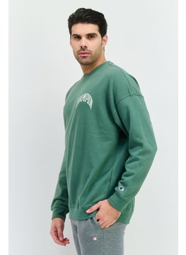 Champion Men Baggy Fit Long Sleeve Outdoor Sweatshirts, Sage Green  - Image 2