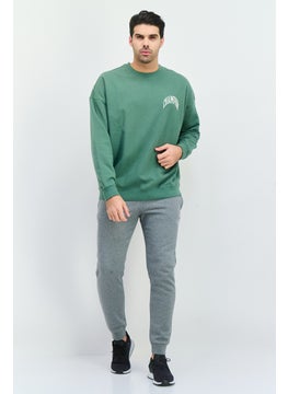 Champion Men Baggy Fit Long Sleeve Outdoor Sweatshirts, Sage Green  - Image 4
