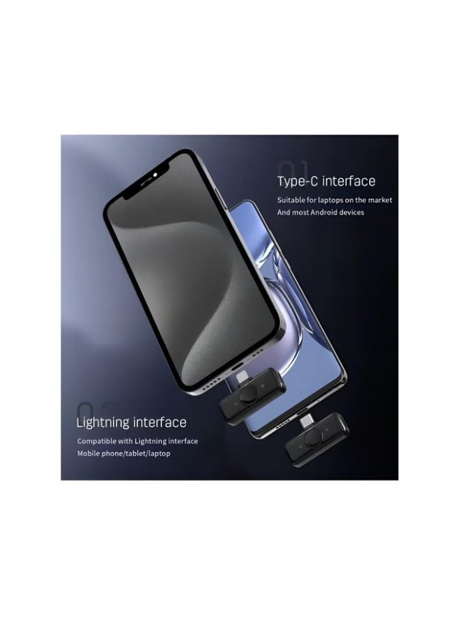 Haino Teko Wireless Lavalier Microphone with 2.4G Ultra-Low Latency Technology, Dual ANC + ENC Noise Cancellation, HD Clear Audio, Plug and Play Clip-On Mic for iPhone, Android, USB-C Devices, Cameras, Laptops, Live Streaming, YouTube, TikTok, Interviews, Podcasts and Video Recording - Image 5