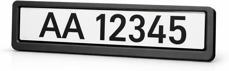 ETAVA Car Number Plate Side Mount Frame 31x10cm Luxury Sport Mini License Plate Holder 1 Piece Front Bumper UAE Universal Vehicle Registration Plate Bracket Black ABS for Dubai Abu Dhabi Sharjah.. - Image 2