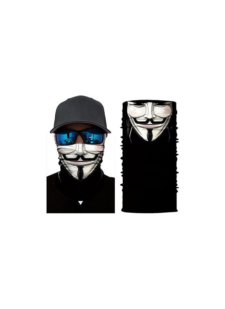 أمازينج. إي جي بي - قناع وجه لراكبي الموتوسيكلات للحماية من الرياح والغبار للرجال والنساء والاطفال، سكارف بشكل انبوبي للوجه والرقبة يمكن ارتداؤه كقناع وباندانا وغطاء للرأس (HR040782) - Image 1