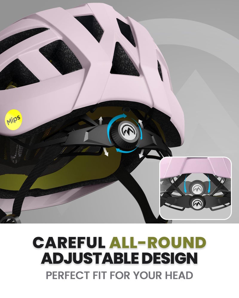OutdoorMaster MIPS Adult Recreational Cycling Helmet - Misty Sakura,M - Image 5