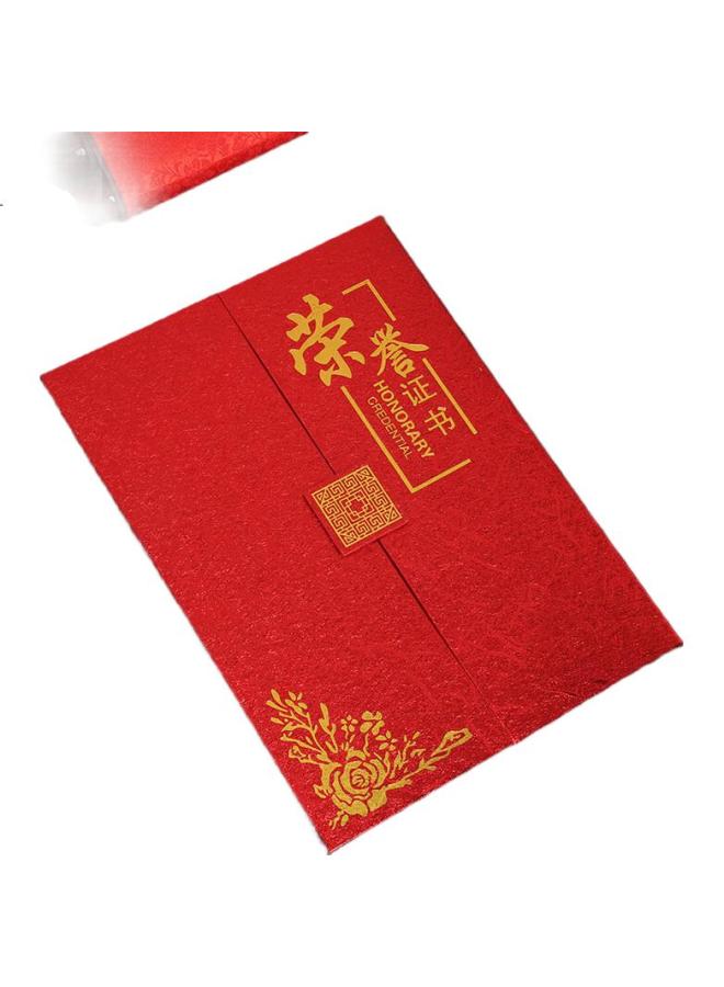 Tango Honorary Certificate Tri-Fold Award Certificate Cover, 1 Book 12K With Inner Pages, Office Supplies - Image 1