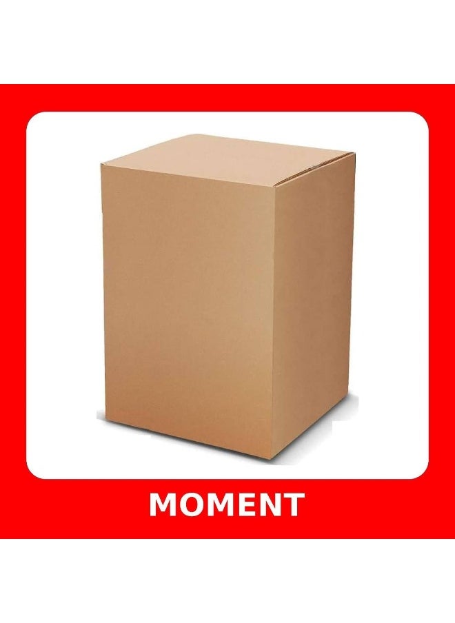 MOMENT [5 Pack] Xl-Large Double Wall 100% Recyclable Corrugated Cardboard Moving Boxes With 50 Kg Capacity, [55 X 55 X 70 Cm] Brown Carton For Packaging, Shipping And Storage, 5 Ply [Color : Brown]  - Image 4