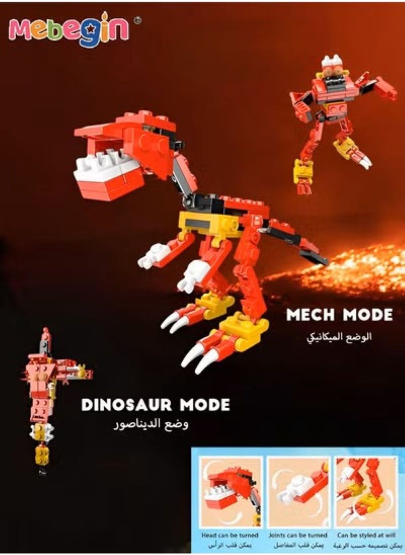 4PCS Dinosaur Building Set for Kids, Educational DIY Dinosaurs Toys, Small Particles Assembled Puzzle Building Block, Transformable Dinosaur Toys, DIY Mini Building Blocks Toys, Ideal Gift for Kids Aged 6+