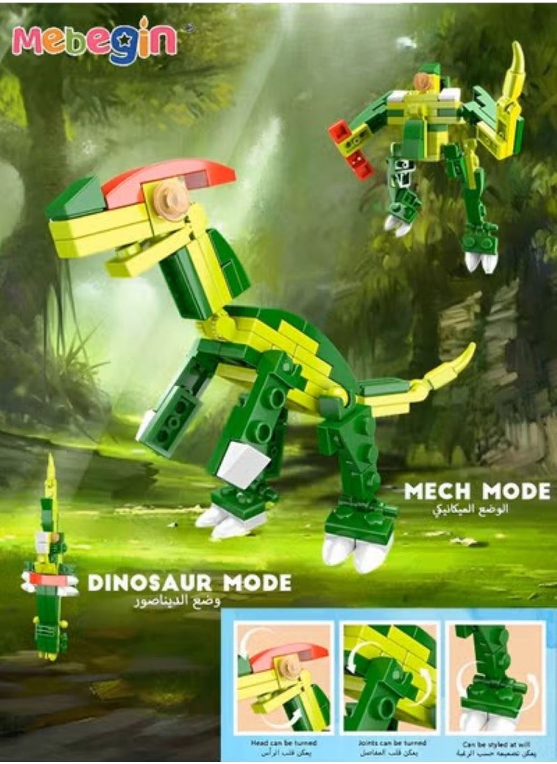 4PCS Dinosaur Building Set for Kids, Educational DIY Dinosaurs Toys, Small Particles Assembled Puzzle Building Block, Transformable Dinosaur Toys, DIY Mini Building Blocks Toys, Ideal Gift for Kids Aged 6+