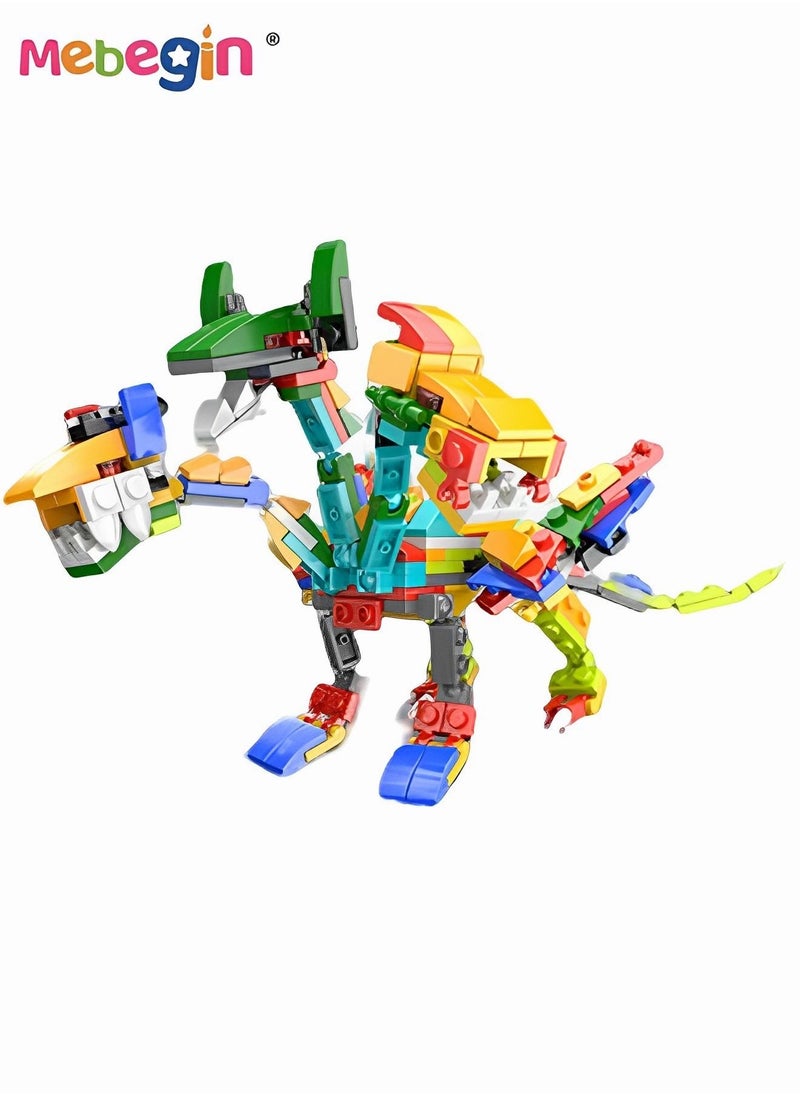 4PCS Dinosaur Building Set for Kids, Educational DIY Dinosaurs Toys, Small Particles Assembled Puzzle Building Block, Transformable Dinosaur Toys, DIY Mini Building Blocks Toys, Ideal Gift for Kids Aged 6+