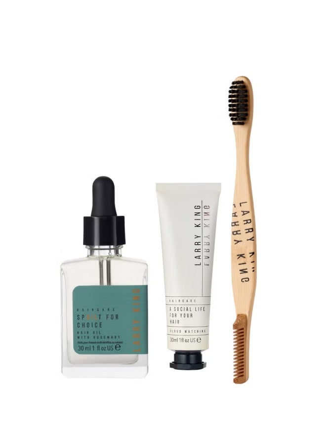 Larry King Hair Spoilt for Choice Hair Oil and Flyaway Kit - Image 4