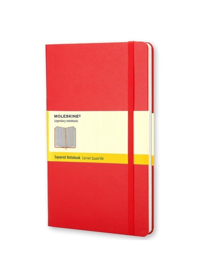 MOLESKINE Large Notebook Squared Pages Scarlet Red Hard Cover Limited F2 Edition 240 Pages - Image 1