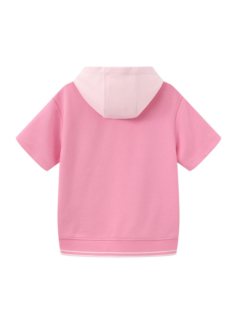 Balabala Kids Unisex Short-sleeved T-shirt with hood - Image 2