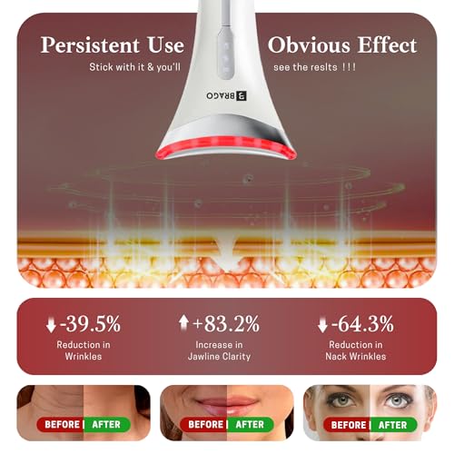 Brago 7-in-1 EMS Face & Neck Massager | Skin Lifting Device with LED Light & Heat Therapy | Reduces Wrinkles, Anti-Ageing & Double Chin | Skin Tightening & Firming Tool for Glowing Skin | Type-C Rechargeable - Image 2