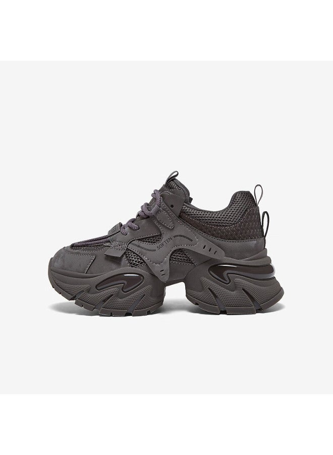 Basto 26 Spring Dad Sneakers Trendy Sports Thick-soled Height-increasing Women's Casual Shoes G8897am6 Purple Size 36 - Image 1