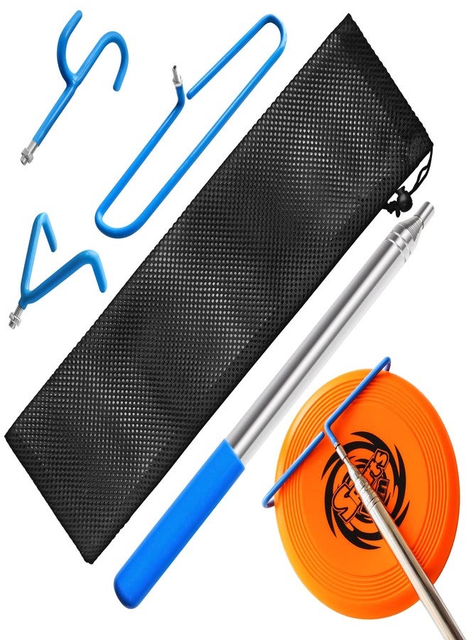 VOOADA 3-in-1 Disc Retriever, Extends up to 16ft; Includes Carrying Bag, Stainless Steel Design - Image 1