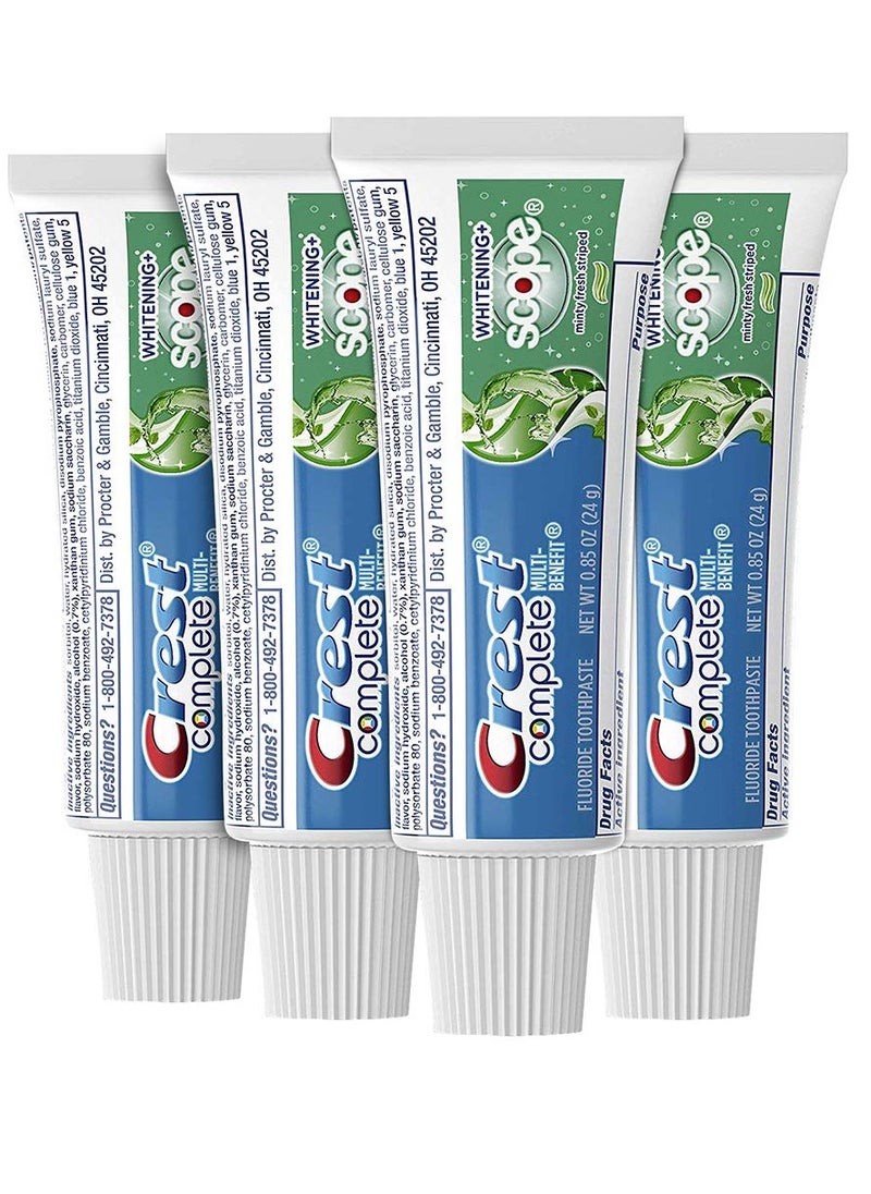 Crest - Crest Complete Whitening Scope Minty Toothpaste .85 Oz Travel Size 4 Pack - Image 1