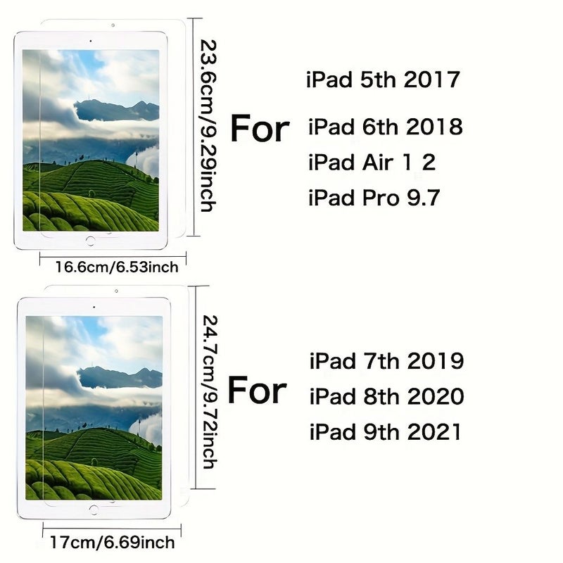 3Pcs Tempered Glass Screen Protector For iPad 9.7 Inch 2017 Model Scratch Resistant Transparent Protective Film Easy Install - Image 3