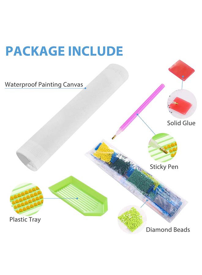 Premium Full Drill DIY Diamond Painting Kit 25x30 Cm Brown/Green/Pink - Image 3