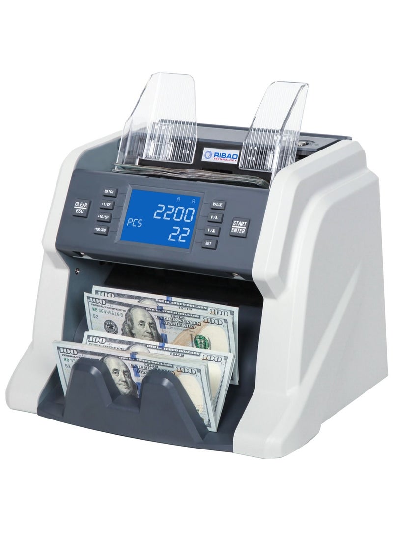 Ribao - Ribao BC-35 High Speed Portable Currency Counter Money Counting Machine Cash Counter Business Retail UV/MG/IR Counterfeit Detection - Image 1