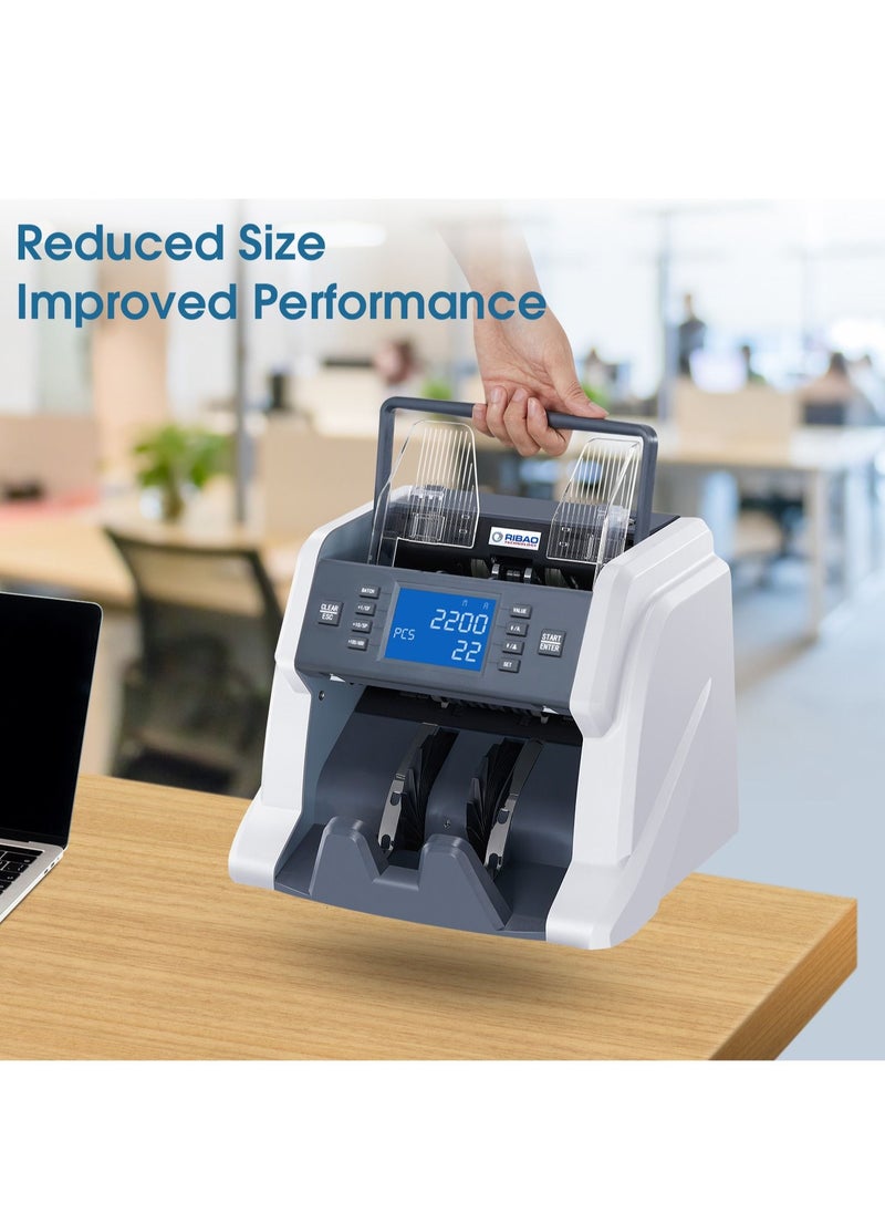 Ribao - Ribao BC-35 High Speed Portable Currency Counter Money Counting Machine Cash Counter Business Retail UV/MG/IR Counterfeit Detection - Image 1