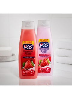 Alberto VO5 Alberto VO5 Moisture Milks Moisturizing Shampoo - Hydrating Shampoo with Soy Milk - 5 Oils and Vitamins - Strawberries and Cream Scent - 15 oz  - Image 3