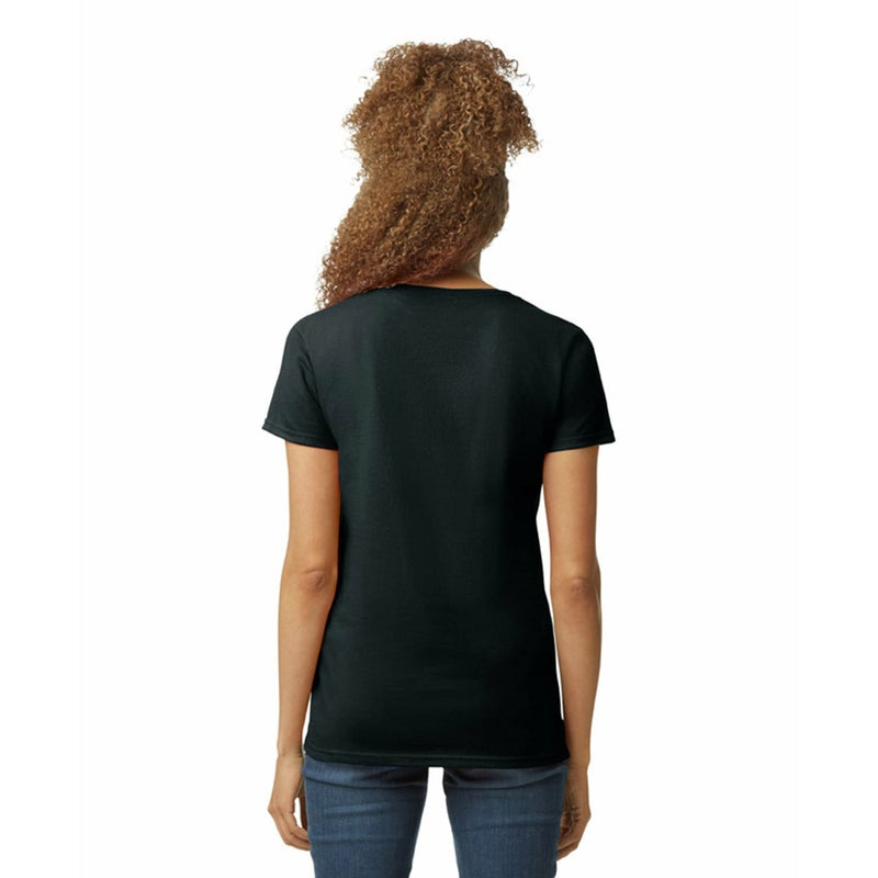 Gildan Women's Heavy Cotton V-Neck T-Shirt, 2-Pack, Black, Large - Image 4