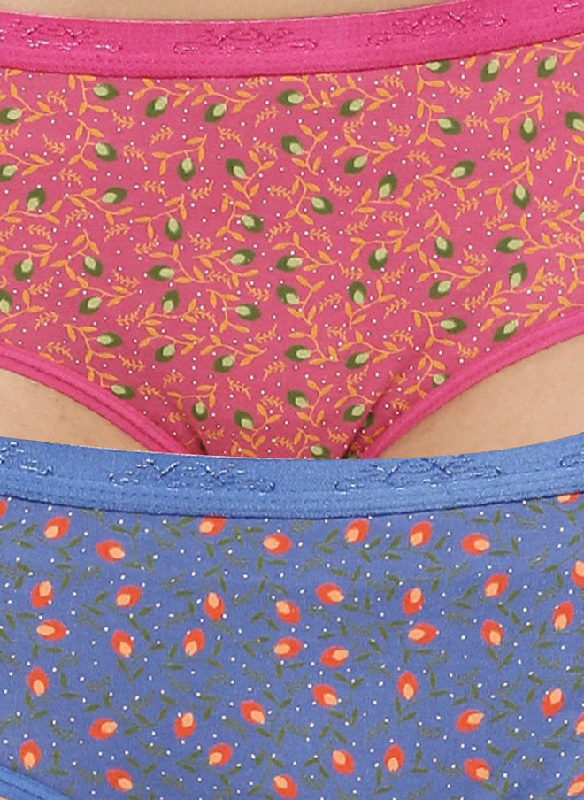 Red Rose Women Pack Of 3 Assorted Hipster Briefs - Floral Printed Cotton - Image 5