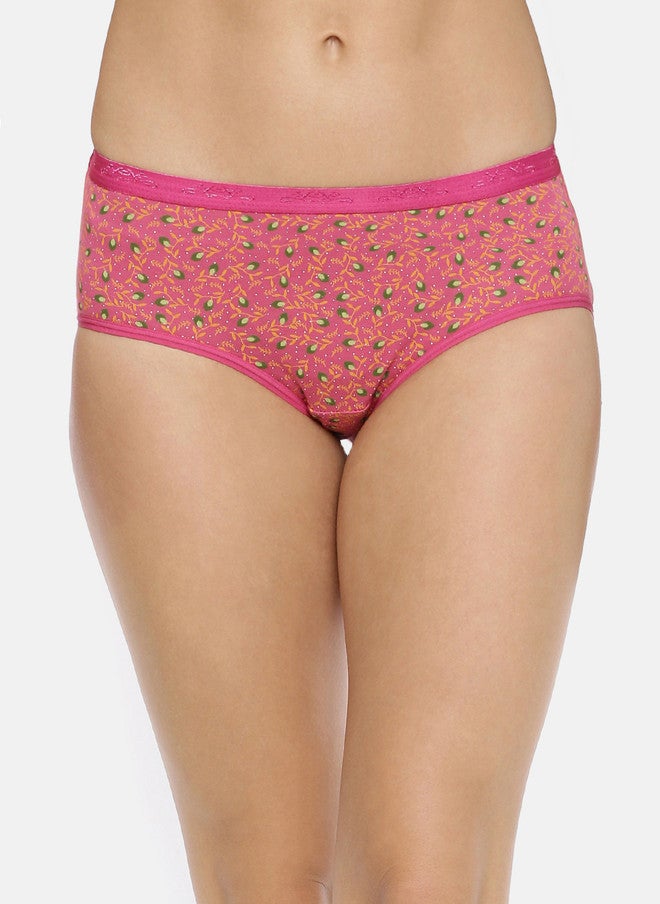 Red Rose Women Pack Of 3 Assorted Hipster Briefs - Floral Printed Cotton - Image 2