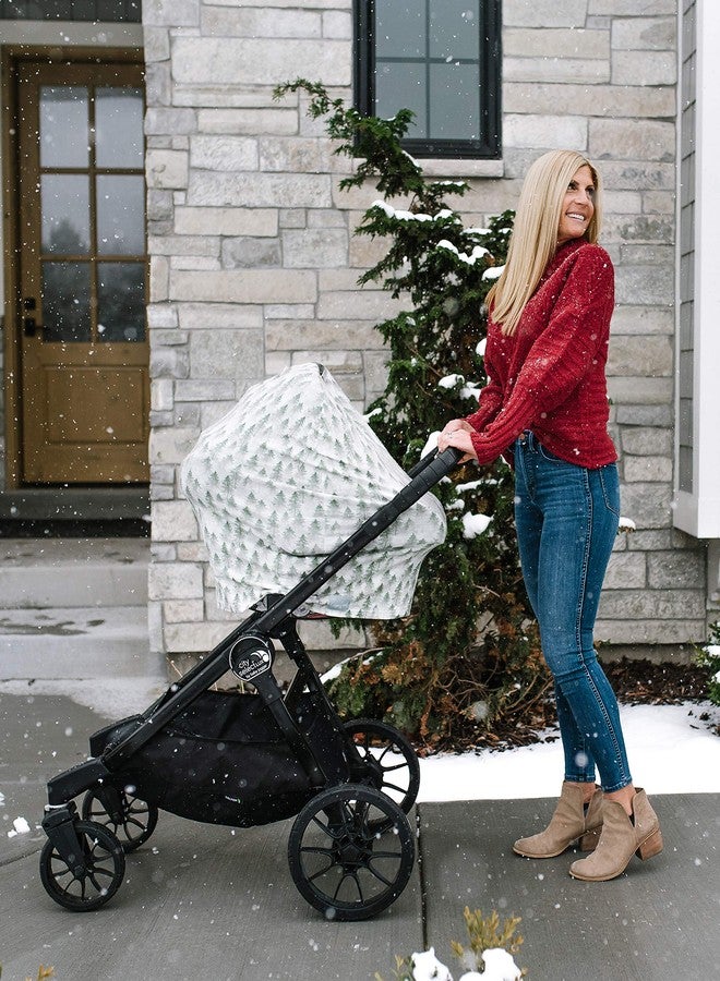 Copper Pearl Evergreen Copper Pearl Multi-Use Cover: Car Seat & Stroller Cover - Sun Protection, All-Season Use, Stylish Designs, Easy Access for Moms - Image 4