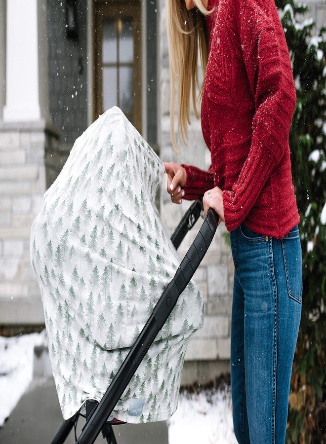 Copper Pearl Evergreen Copper Pearl Multi-Use Cover: Car Seat & Stroller Cover - Sun Protection, All-Season Use, Stylish Designs, Easy Access for Moms - Image 5