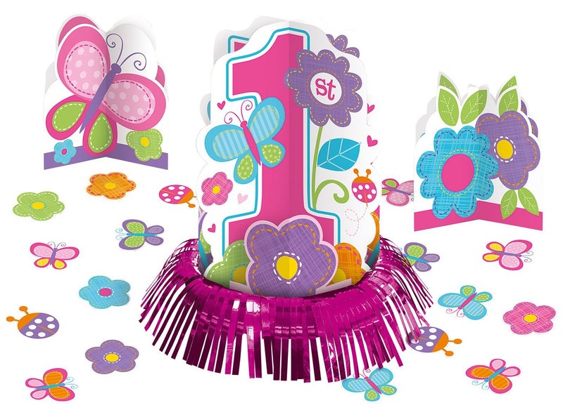 Amscan American Greetings Sweet Girl 1st Birthday Table Decorating Kit Multi Sizes Multicolor