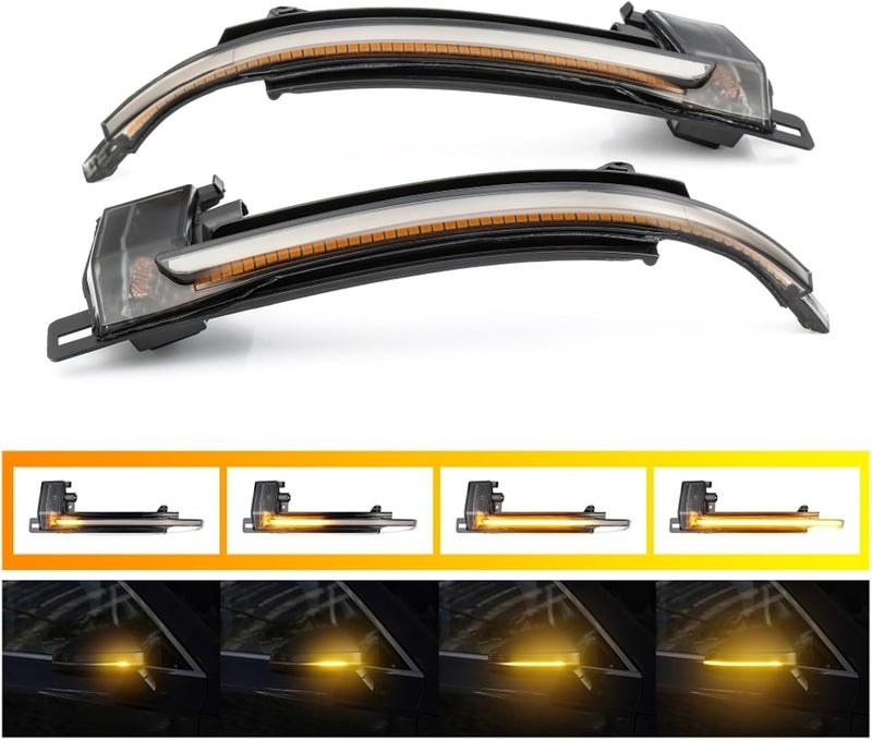 QASULER Dynamic Flowing LED Side Mirror Turn Signal Lights - Image 4