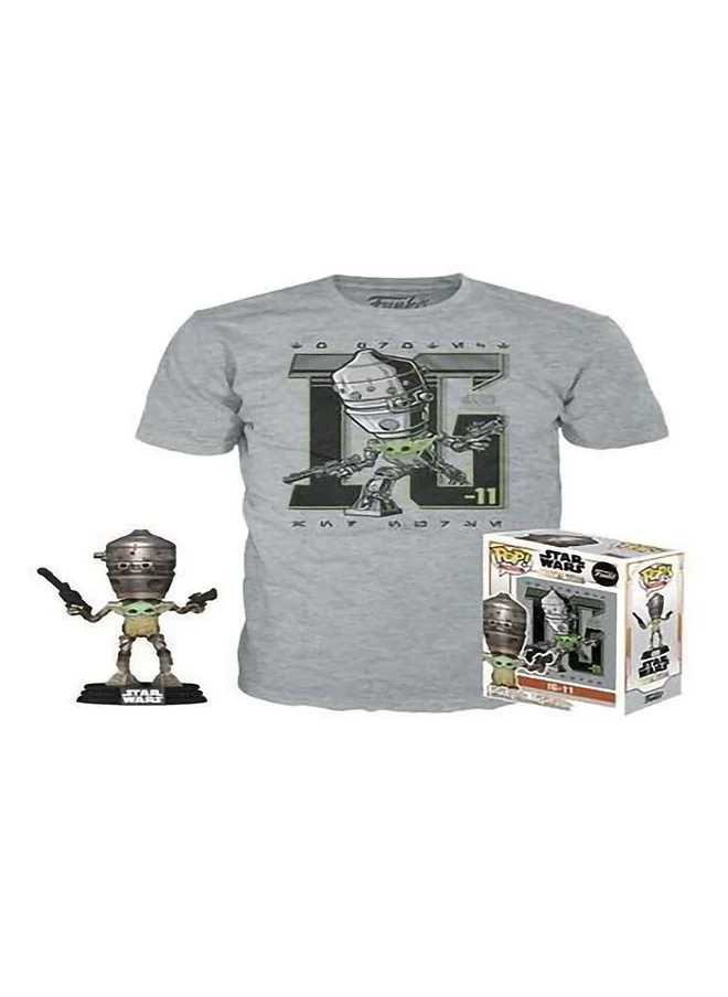 Funko Pop & Tee! Star Wars: The Mandalorian: Child In Satchel (S) Collectable Vinyl Figure, 51766, 3.75 Inch