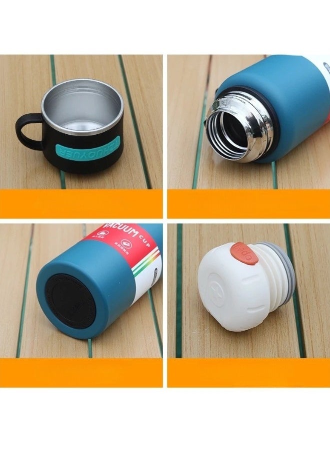 Happy Home Stainless Steel Thermos Flask with Tea Infuser and Cup for Hot Drinks 12 Hours and Cold Drinks 6 Hours 800ml- Blue  - Image 3