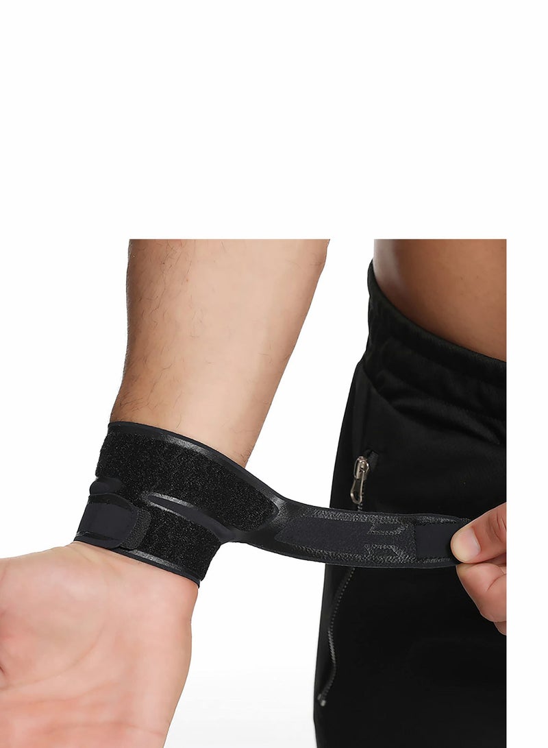Excefore Wrist Brace Wrist Wraps, Ultra-thin Compression Wrist Straps Wrist Support for Workout Tennis Weightlifting Tendonitis Sprains, Carpal Tunnel Arthritis, Pain Relief - Adjustable (Black, 2 Pack) - Image 2