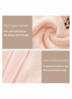 Excefore Hand Towels, 4 Pack Bathroom Towels with Hanging Loop Children Animals Hand Towel, Microfiber Coral Fleece Absorbent Hand Towel for Kitchen Bathroom Bedroom  - Image 4